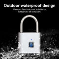 Smart Fingerprint Padlock Waterproof Biometric Fingerprint Keyless Door Lock USB Rechargeable Security Padlock For House Unlock Sunlight Super Store. 