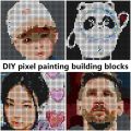 500pcs DIY Building Blocks 1x1 Round Plate MOC Pixel Art Kit Brick Bulk Compatible 4073 Anime Figure Enlighten Gift for Children. 