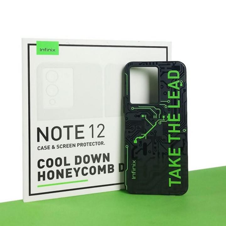 100% Original Infinix Note 12 (8/128) Back Cover Case & Screen Protector Glass Box Pack
