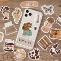 60/120Pcs Aesthetic Stickers Retro Ins Notebook Water Cup Stickers Cute Student Ledger Stickers. 