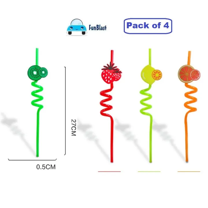 Reusable%20Straws%20for%20Kids,%20Fruit%20/%20Cartoon%20Shape%20Spiral%20Drinking%20Straw%20(Assorted)%20-%20Pack%20of%204%20-%20Image%203