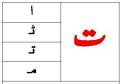 Flash Cards- Urdu Haroof-e-Tahajji matching with their Respective Adhi Ashkal. 