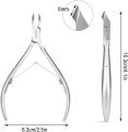 BEZOX Cuticle Clippers Stainless Steel Professional Cuticle Cutter Hangnails Trimmers Full Jaw Manicure Cuticle Nipper(6mm). 