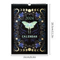 2024 Wall Calendar Dark Forest Animal Elf Series DARK MOON Wall Calendar. 