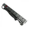 1U 19" Multipurpose socket 6port PDU rack mount power strip power distribution unit for server rack data center. 