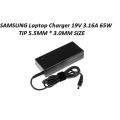 SAMSUNG Laptop Charger 19V 3.16A 65W TIP 5.5*3.0MM SIZE. 