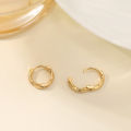 New Trendy Girl Minimalism Dangle Small Twist Circle Hoop Earrings For Women Geometric Ear Clip Fashion Jewelry Gift Mzea. 