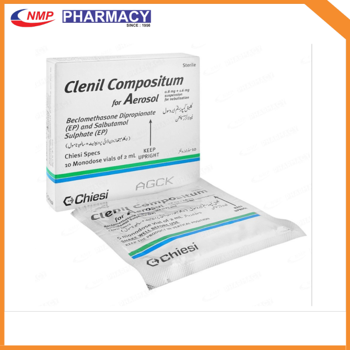Clenil Compositum-A Injection 10s (Beclometasone + Salbutamol) – Asthma, Allergy & Breathing Disorder Treatment | NMP New Mahmood Pharmacy