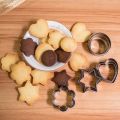 12 Pcs Set Stainless Steel Cookie Cutter Biscuit DIY Mold Star Heart Round Flower Shape Mould Baking Tools. 