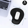 Axotic Mouse Mat with Gel Cushion, Washable Mouse Mat, Ergonomic Mouse Pawith Wrist Pad, Hand Rest, Easy Pain Relief, Non-Slip, Durable for Computer, Laptop, Notebook, Black. 