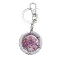 Keychain / Folding handbag hook bag hook door table Zinc alloy hook lily purple. 