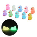10Pcs Mini Luminous Resin Ducks Glow In The Dark Miniature Ornament Tiny Duck Sunlight Super Store. 