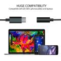 3Pcs Type C to 3.5mm Headphone Audio Adapter,USB-C to 3.5mm Female AUX Microphone Connector Cable for Motorola Moto Z, Le 2/Le Pro 3,Not Fit for HTC and Pixel(Black). 