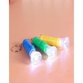 Pack of 4 Mini Plastic Torch Portable LED Light Keychain. 
