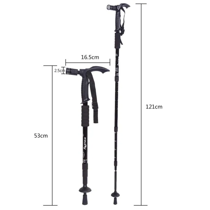 4-Step%20Adjustable%20Anti-Shock%20Telescopic%20Hiking%20Walking%20Stick%20With%20Led%20Flashlights%20And%20Battery%20(Red)%20-%20Image%204
