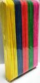 (Pack of 1) Large Multi Ice Cream Stick (wooden) for Art Work-Multicolored, Yellow, Red, Blue, Pink, , Green color. 