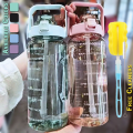 2L Water Bottle For Girls, Water Bottle For Gym, Boys, Home Use And Travel Water Bottle 2000ML Motivational Transparent Drinking Water Bottle With Straw, Beautiful Water Bottle For School For Girls And Boys, Fitness, Outdoor Sports, BPA Free Grade Plastic. 