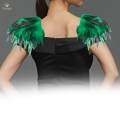 Feather Cape Shawl Gothic Layered Feather Shoulder Wrap Roles Play Dress up Collar for Festivals. 