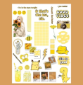 Yellow Journal Sticker Sheet | Journaling Stickers For All Purpose | Aesthetic Room Decor | Book Stickers For Journal | Aesthetic Stickers For Boys And Girls | Stickers Aesthetic  | Stickers For Mobile. 