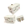 2 Ports And 1 Multi-Plug For High Voltage Load And Safety Fuse Electrical Switch Strong Safe And Durable Highly Efficient Reliable Plug Electric Plug White. 