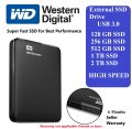 External SSD - USB 3.0 High Speed - External - Portable SSD - 128GB - 256GB - 512GB - 1TB. 