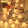 PACKIFY - 10 Cotton Ball LED String Fairy Lights Battery Operated - Led Lights for Room Decoration. 