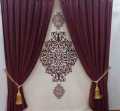 Velvet Laser Cut Motif Curtain Blinds Customized for Elegant Window Treatment. 