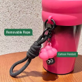 Imported 710ml SUS 316 Double Wall Heavy Weight Stainless Steel Hot and Cold Tea Coffee Mug and Juice Water Bottle with Straw Stainless Steel Car Thermos Cup Thermal Coffee Mug Large Capacity Leakproof Water Bottle for Sport Cold Drink Bottle. 