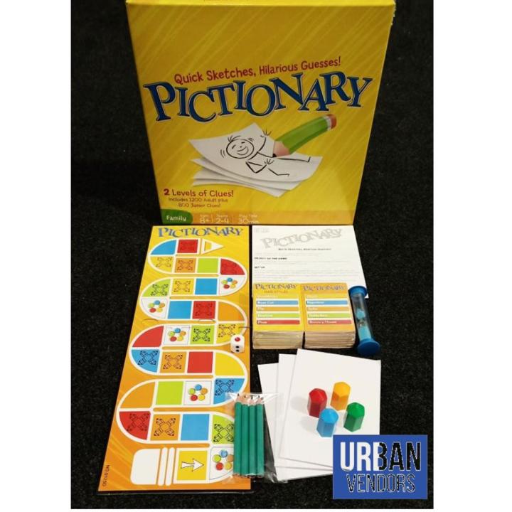 Pictionary Board Game Quick Sketch Draw New Version for Kids and Adults Junior and Senior Pictionary Family Game