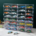 1:64 Scale Car Model Storage Box 8 Slot Clear Display Shelf Toy Car Dustproof Storage Container For Toys Collection. 