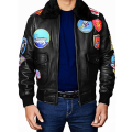 Top Gun Leather Jacket Brown Leather Jacket Mens Leather Jacket Black Leather Jacket Men. 