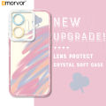 AMORVOR for Infinix Zero 20 Back Cover Gradient Doodle Love Crystal Phone Cover Camera Protection Transparent TPU Soft Case. 