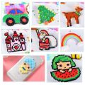 Perler Beads Kit 5mm/2.6mm Hama Beads Whole Set With Pegboard And Iron 3d Puzzle Diy Toy Kids Creative Handmade Craft Toy. 
