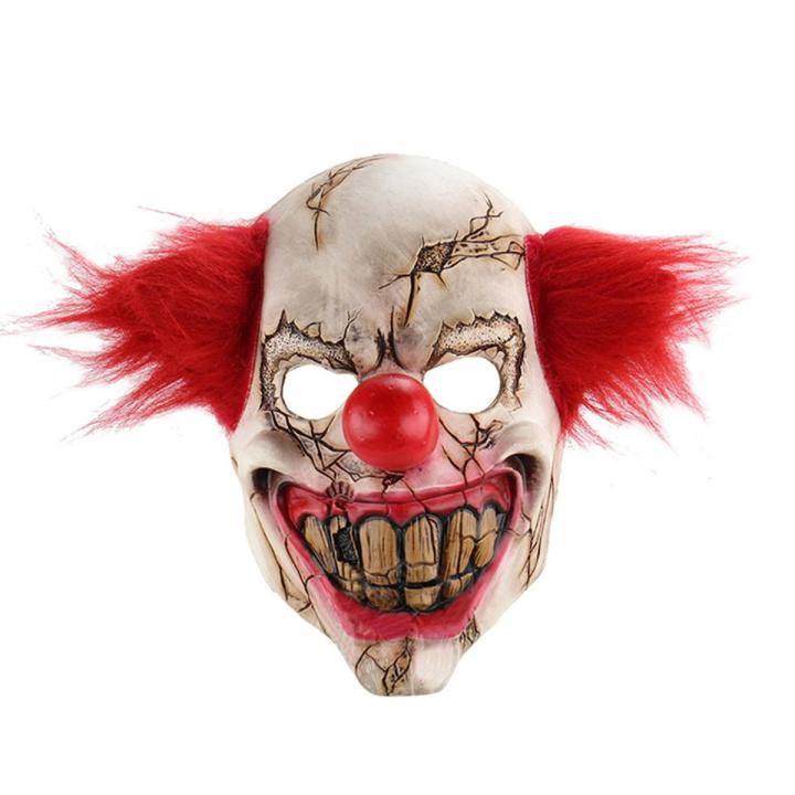 Full Face Latex Mask Scary Clown Halloween Costume Evil Creepy Party Horror Prop