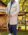 Classic Men's Woolen Long Coat: Elegant Overcoat for Stylish Warmth. 