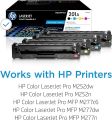 HP 201A Black, Cyan, Magenta, Yellow Toner Cartridges (4-pack) | Works with HP Color LaserJet Pro M252, HP Color LaserJet Pro MFP M277 Series | CF400AQ1 Certified by Asian Traders with Returned warranty. 
