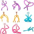 Telescopic Giraffe Suction Cup Toy, (1PC Random Colors) Cute Giraffe Stretch Tube Stress Relief Sensory Toy in Four Different Colors Suction Cup Giraffe Pop Tube Sensor Fidget Toy For Kids, Deformable Sensory Suction Cup Plastic Toy, Suction Robot Toy. 