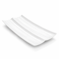 1 Piece Melamine Double Kabab Tray - Serving Tray -  Melamine Material - White & Black. 