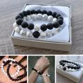 2Pcs Natural Stone Beads Distance Couple Bracelet Men Women Jewelry Gift. 