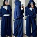 Winter Collection By Sana Saleem Cozy Luxe Winter Tracksuit by Sana Saleem – Oversized Hoodie & Wide-Leg Pants Set for Women. 