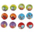 1 piece PU foam sponge bouncy ball 6cm soft hand grasping soft pressure ball children's toy bounce ball cartoon small basketball football NOTE random color & design will be delivered. 
