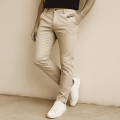 Slim Fit Cotton Beige Chino Pants for Men and Boys - Stylish Stretchable Casual Pant- Summer Wear 2025 - PicknChose. 