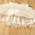 Summer New Girls' Baby Skirt Pommel Skirt With Hem Lace Flower Decoration Light Princess Skirt Gauze Skirt. 