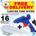 Original Small Blue Glue-Gun with 16 Glue Sticks - Free Home Delivery. 