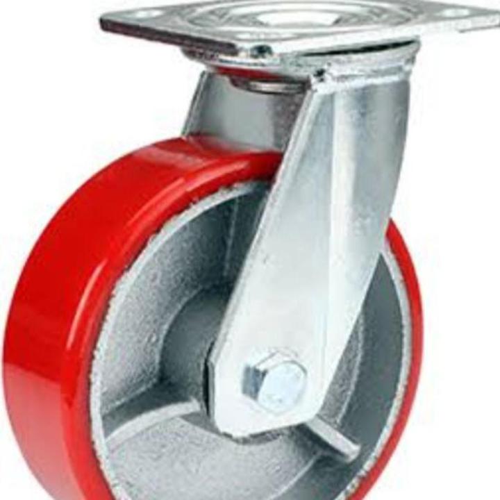 Polyurethane caster wheels with brake heavy duty for trolley