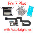1pcs New Proximity Sensor Light Flex Cable For iPhone 7 8 Plus 5.5 Front Camera with screws earpiece Assembly. 