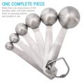 Measuring Spoons, Stainless Steel Measuring Spoons Cups Set, Small Tablespoon with Metric and US Measurements, Set of 6 for Gift Measuring Dry and fluid Ingredients. 