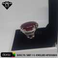 Anari Yaqoot Ring For Men , Big Size Anari Yakoot Men Ring , Dark Red Cabochon Ruby Ring , Handcrafted Ruby Gemstone Ring. 