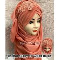 Elegant Turkish Muslim Hijab islamic Wear veil Embroidery Beautiful instant Scarf. 