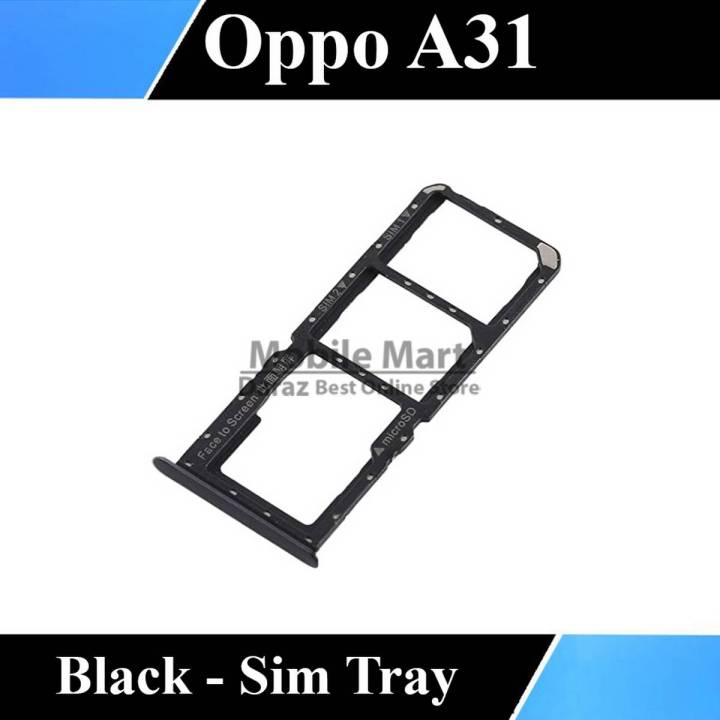 Oppo A31 SIM Tray Sim Jacket Sim Slot Sim Door For A31  - Black